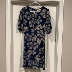Navy Floral Dress